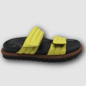 Dries Van Noten Women's Yellow Fussbett Quilted Slide Shoe